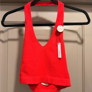 Forever 21 Red Halter Crop Top